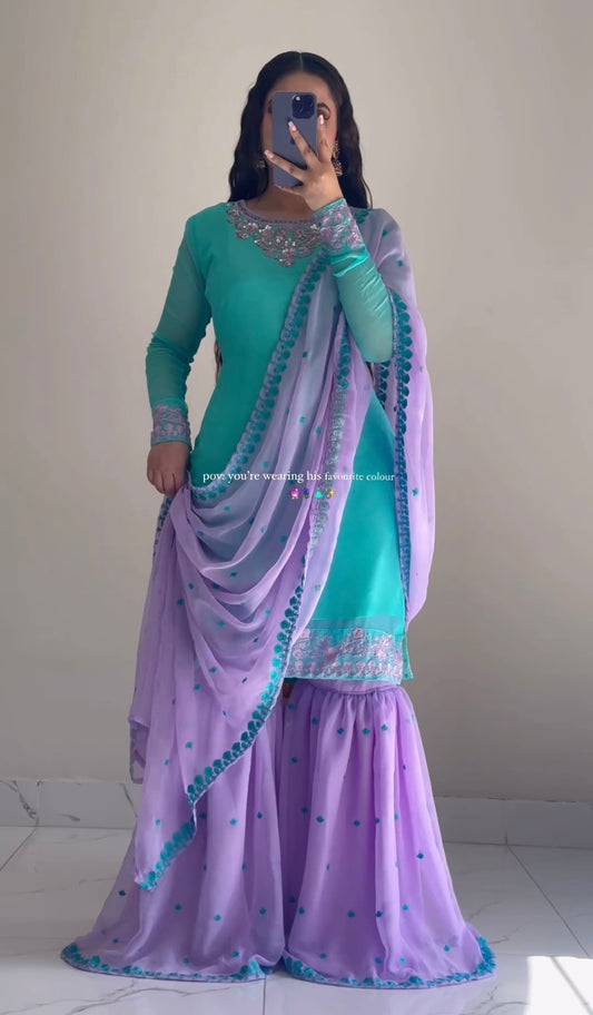 Feroza Sharara Suit (Pre Order)