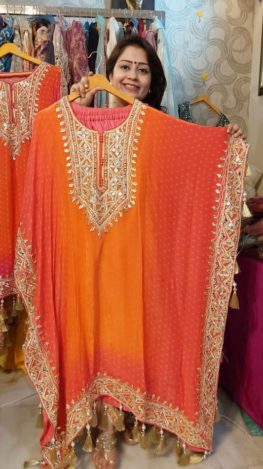 Peachy Pink Kaftan Set