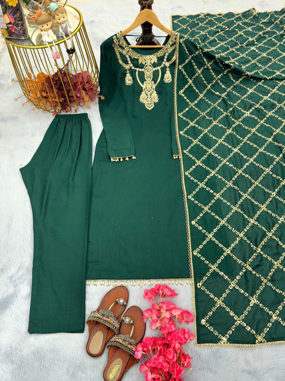 ARZU GREEN SUIT SET